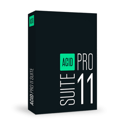ACID Pro 11 suite box is on display.